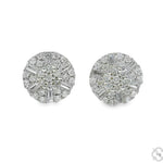 18K Gold Round Diamond Earrings 66807 - Image 5