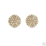 18K Gold Round Diamond Earrings 66807 - Image 1