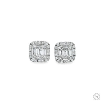 18K Gold Diamond Earrings 67011 - Image 1