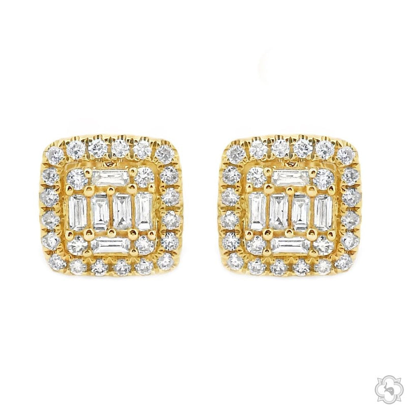 18K Gold Diamond Earrings 67012 - Image 1