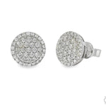 18K Gold Diamond Round Earrings 67019 - Image 7