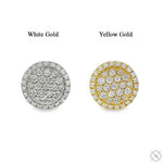 18K Gold Diamond Round Earrings 67019 - Image 9