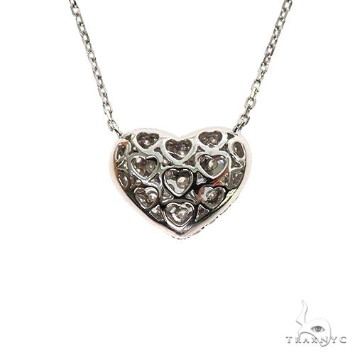 18K Gold Diamond Heart Necklace 67628 - Image 4