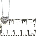 18K Gold Diamond Heart Necklace 67630 - Image 5