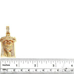 18K Gold Diamond Jesus Pendant 67720 - Image 4