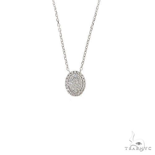 18K Gold Diamond Necklace With Adjustable Chain 67031 - Image 1
