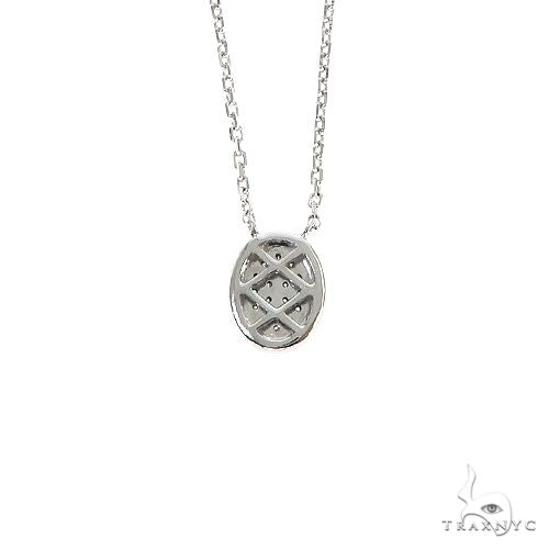 18K Gold Diamond Necklace With Adjustable Chain 67031 - Image 4