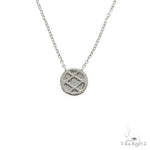 18K Gold Round Diamond Necklace With Adjustable Chain 67033 - Image 4