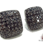 14K Gold Diamond Pillow Earrings 32897 - Image 2