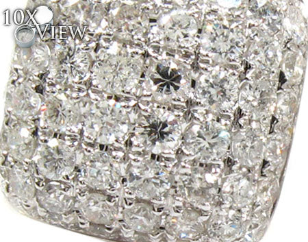 18K Gold Diamond Pillow Earrings 25603 - Image 3