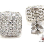 18K Gold Diamond Pillow Earrings 25603 - Image 4