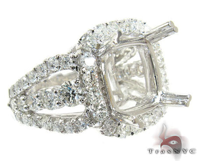 18K Gold Diamond Semi Mount Ring 25640 - Image 1