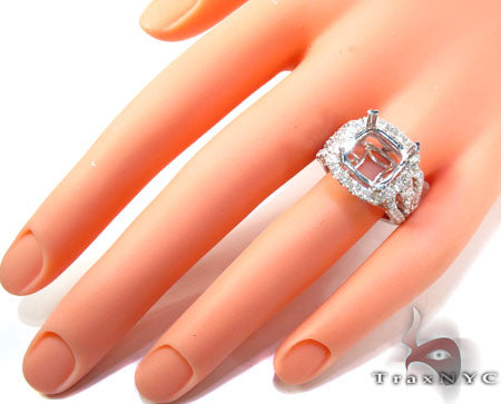 18K Gold Diamond Semi Mount Ring 25640 - Image 8