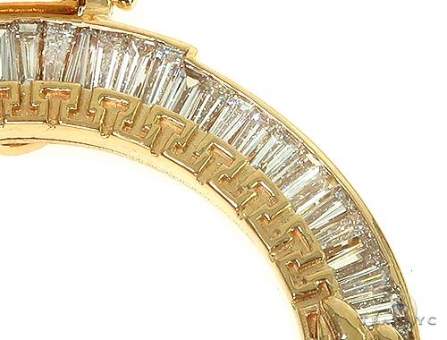 18K Gold Eagle Coin Frame Baguette Diamond Pendant 66361 - Image 6