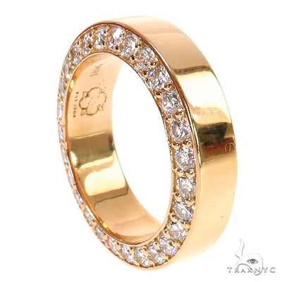 18K Gold Eternity Diamond Mens Wedding Ring 68916 - Image 1