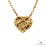18K Gold Heart Diamond Necklace 68505 - Image 3