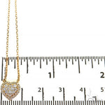 18K Gold Heart Diamond Necklace 68505 - Image 4