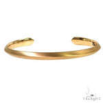 18K Gold Matte Finish Bangle Bracelet 68758 - Image 1