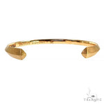 18K Gold Matte Finish Bangle Bracelet 68758 - Image 3
