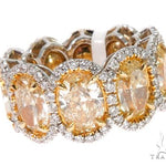 18K Gold Oval Diamond Queens Eternity Ring 64389 - Image 1