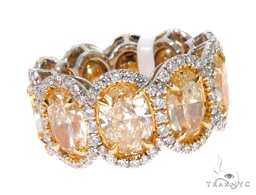 18K Gold Oval Diamond Queens Eternity Ring 64389 - Image 1