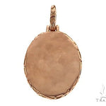 18K Gold Oval Special Edition Photo Pendant Engraved Frame 65310 - Image 3