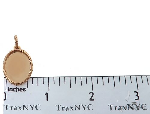 18K Gold Oval Special Edition Photo Pendant Engraved Frame 65310 - Image 6