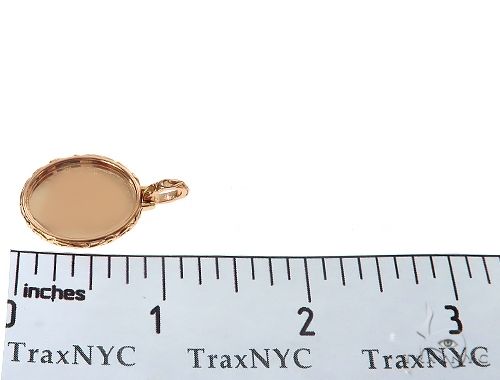 18K Gold Oval Special Edition Photo Pendant Engraved Frame 65310 - Image 7