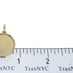14K Yellow Gold Round Special Edition Photo Pendant Engraved Frame 65311 - Image 6