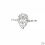 18K Gold Pear Shape Baguette Diamond Engagement Ring 67297 - Image 2