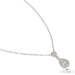 18K Gold Pear-Shaped Baguette Diamond Necklace 67308 - Image 2