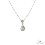 18K Gold Pear-Shaped Baguette Diamond Necklace 67308 - Image 4