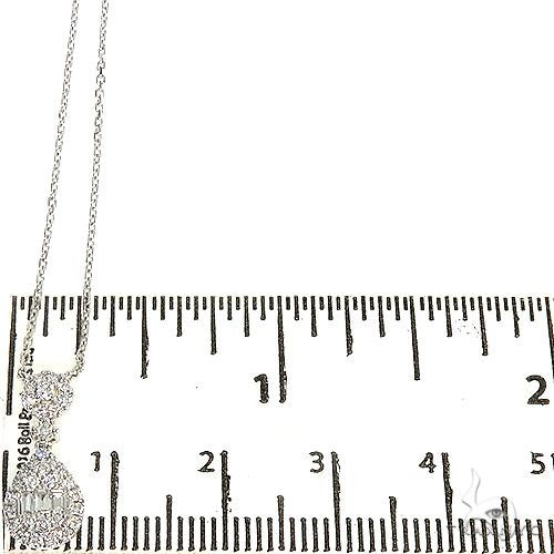 18K Gold Pear-Shaped Baguette Diamond Necklace 67308 - Image 5