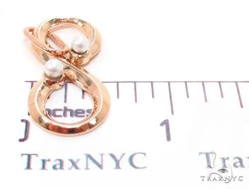 18K Gold Pearl Eternity Pendant 36690 - Image 6