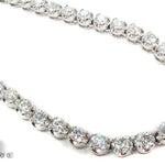 18K Gold Prong Diamond Chain 26 Inches 5mm   31731 - Image 1