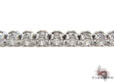 18K Gold Prong Diamond Chain 26 Inches 5mm   31731 - Image 3