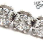 18K Gold Prong Diamond Chain 26 Inches 5mm   31731 - Image 4