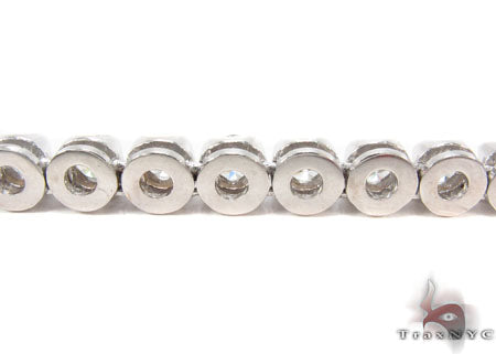 18K Gold Prong Diamond Chain 26 Inches 5mm   31731 - Image 5