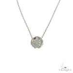 18K Gold Round Diamond Necklace With Adjustable Chain 67310 - Image 4