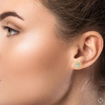 18K Gold Snowflake Diamond Earrings 67021 - Image 8