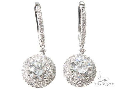 18K White Gold Diamond Chandelier Earrings 64022 - Image 1