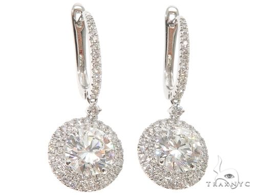 18K White Gold Diamond Chandelier Earrings 64022 - Image 2