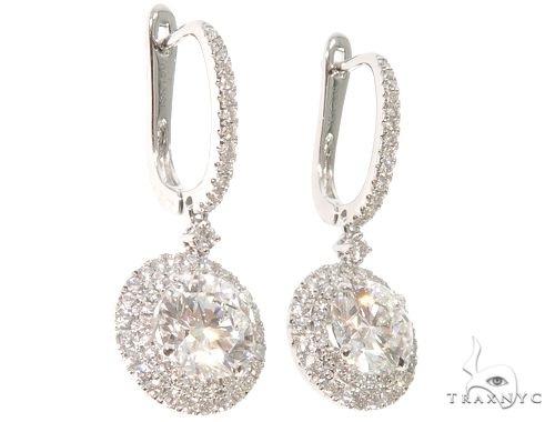 18K White Gold Diamond Chandelier Earrings 64022 - Image 4
