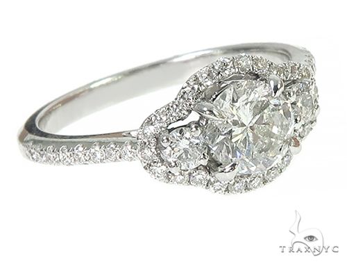 18K White Gold Engagement Diamond Ring 66234 - Image 1