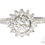 18K White Gold Engagement Diamond Ring 66247 - Image 2