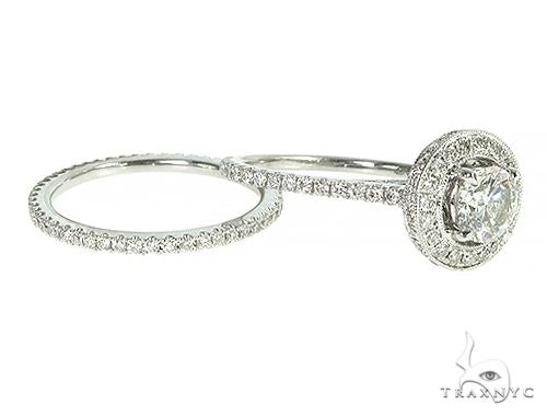 18K White Gold Engagement Diamond Ring Set 66235 - Image 1