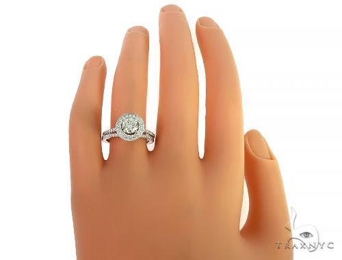 18K White Gold Engagement Diamond Ring Set 66235 - Image 5