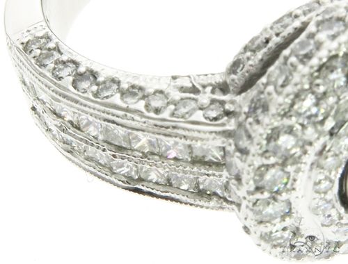 18K White Gold Princess & Channel Engagement Ring 63779 - Image 6