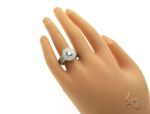 18K White Gold Princess & Channel Engagement Ring 63779 - Image 7