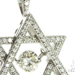 18K White Gold Prong Bezel Diamond Charming Pendant 63996 - Image 2